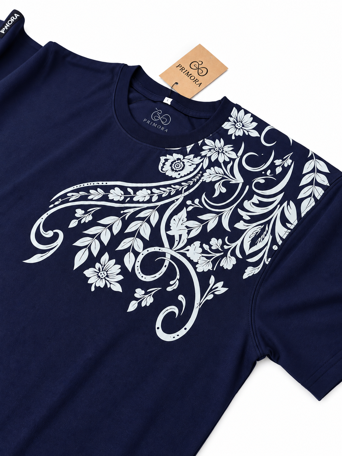 Ferns & Petals (Oversized pigmented printed T-Shirt)
