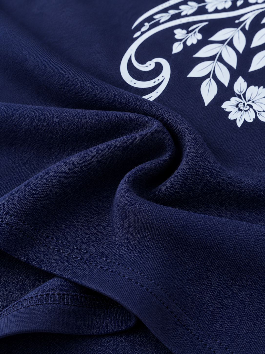 Ferns & Petals (Oversized pigmented printed T-Shirt)