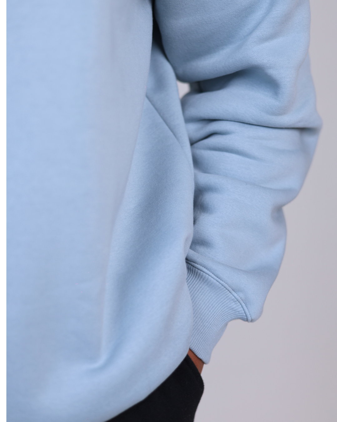 Pale Blue Quarter Zipper - 400 GSM