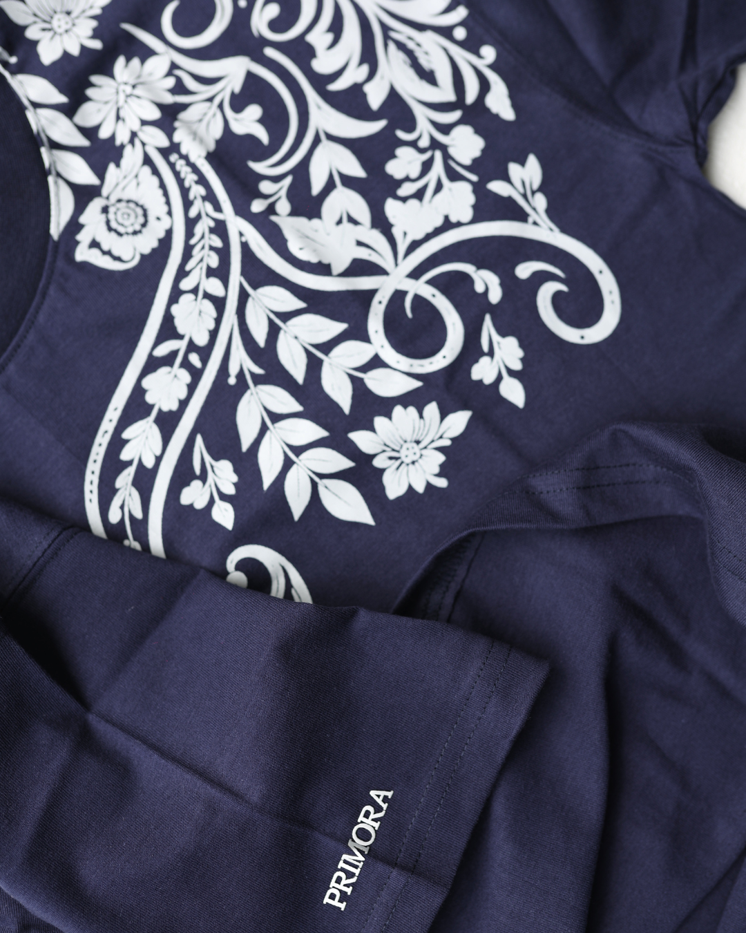 Ferns & Petals (Oversized pigmented printed T-Shirt)