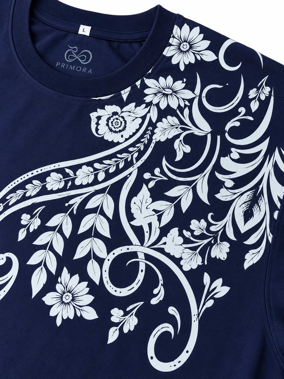 Ferns & Petals (Oversized pigmented printed T-Shirt)