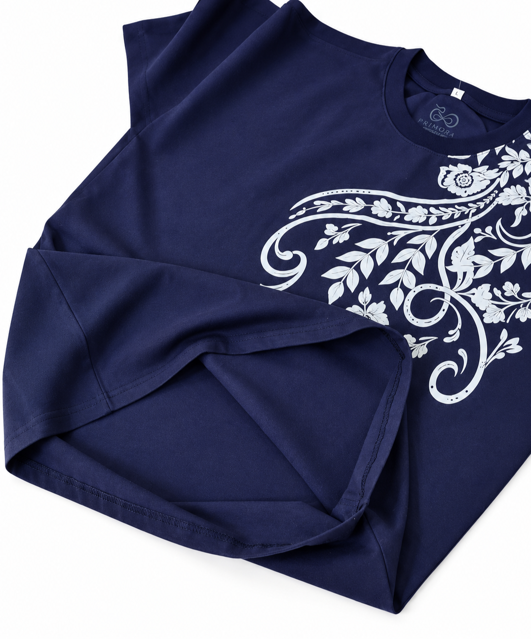 Ferns & Petals (Oversized pigmented printed T-Shirt)